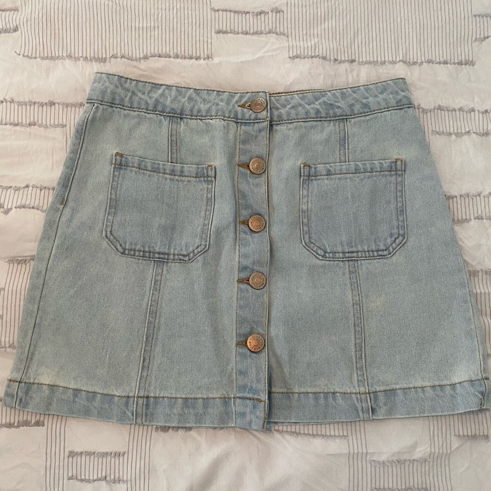 Mini denim skirt